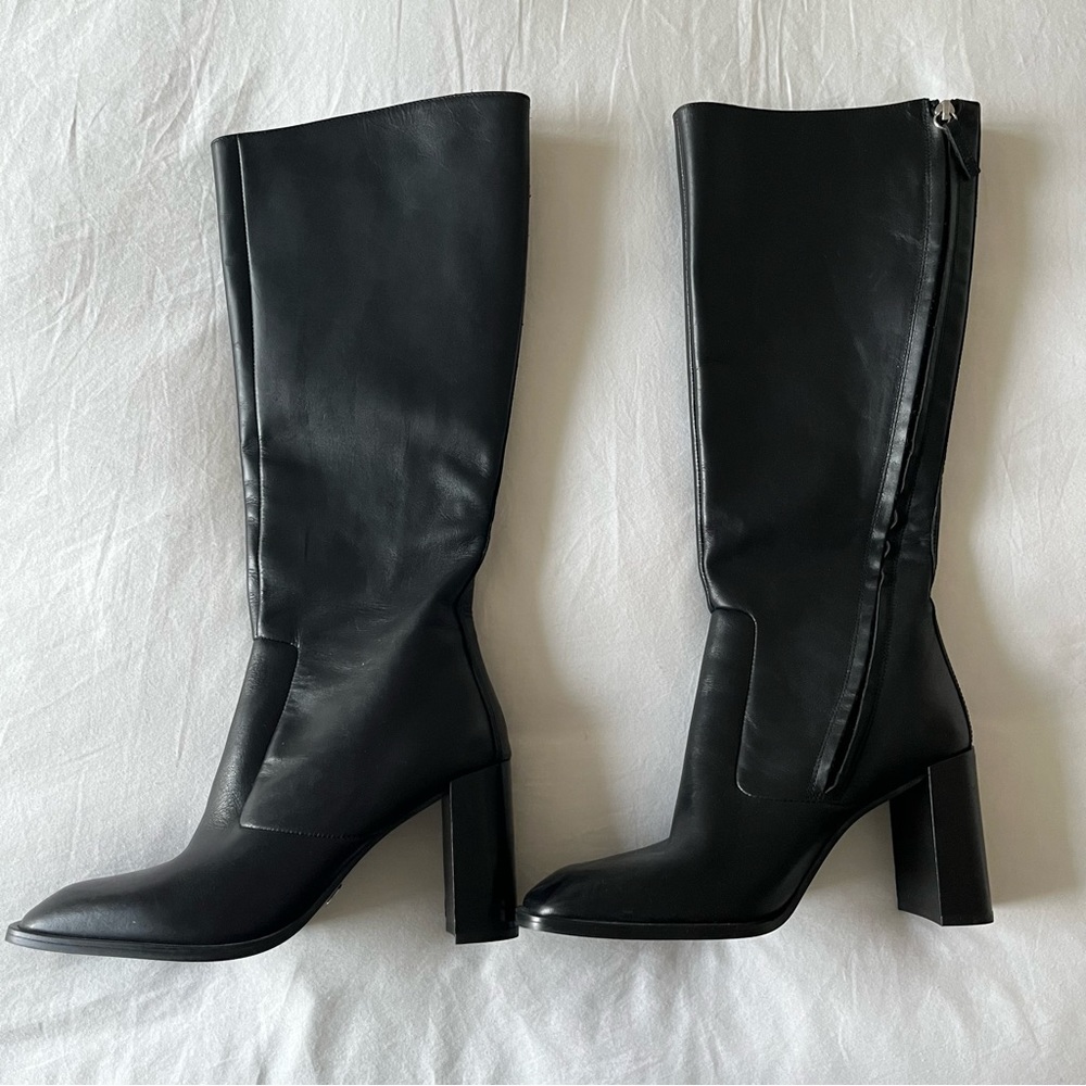 Zara Black Knee-High Boots - Picture 1 of 9